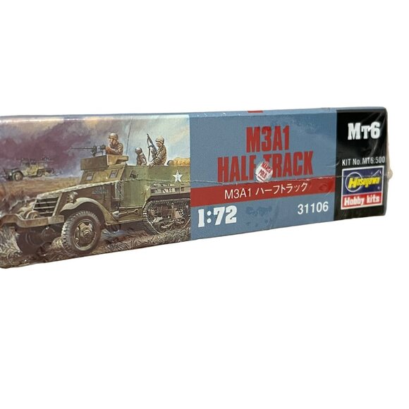 Hasegawa 1/72 Scale M3A1 Half Track Military Model Kit New Sealed Box Made In Ja - Picture 3 of 5